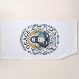 Jesus Book Club Reading Community Graphic Tee Chri Beach Towel