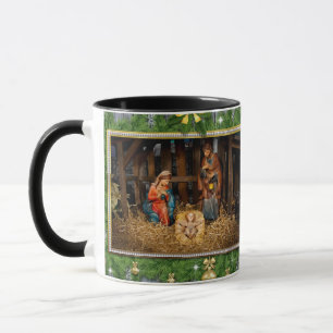 Jesus born manger mug