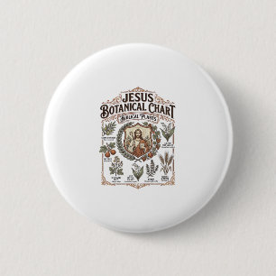 Jesus Botanical Chart Biblical Plants Jesus Botani 2 Inch Round Button