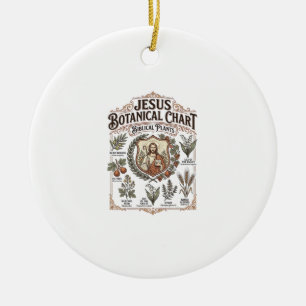 Jesus Botanical Chart Biblical Plants Jesus Botani Ceramic Ornament