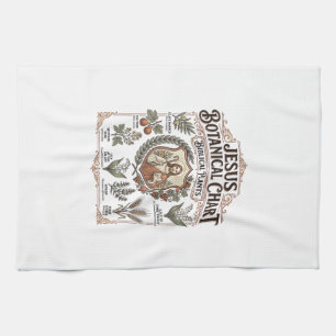 Jesus Botanical Chart Biblical Plants Jesus Botani Kitchen Towel