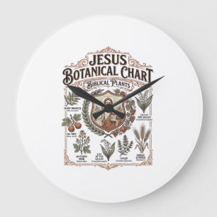 Jesus Botanical Chart Biblical Plants Jesus Botani Large Clock
