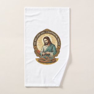 Jésus boule de yoga complètement dégonflée humour