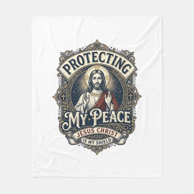 Jesus Boundaries Self Respect Shirt Faith Based De Fleece Blanket (Front)
