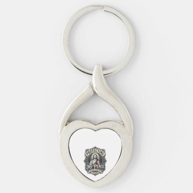 Jesus Boundaries Self Respect Shirt Faith Based De Keychain (Front)