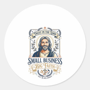 Jesus Boutique Small Business Owner Shirt Christia Classic Round Sticker