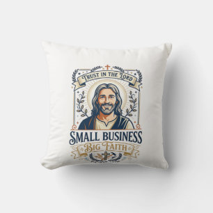 Jesus Boutique Small Business Owner Shirt Christia Throw Pillow