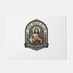 Jesus Bread Of Life Jesus Bread Life Bakery Christ Doormat