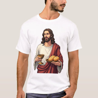 Jesus Bread Wine Vintage Engraving Tee 2