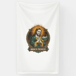 Jesus Broken Chip Stuck In Dip Bowl Party Humor_1 Banner