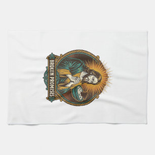 Jesus Broken Chip Stuck In Dip Bowl Party Humor_1 Kitchen Towel
