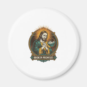 Jesus Broken Chip Stuck In Dip Bowl Party Humor_1 Magnet