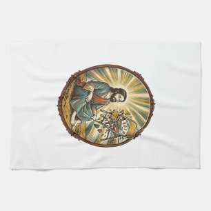 Jesus Broken Folding Chair Party Foul Clumsy Weigh Kitchen Towel