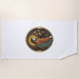 Jesus Broken Glass Dance Floor Party Danger Club H Beach Towel