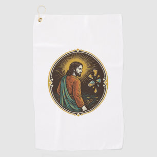 Jesus Broken Glass Dance Floor Party Danger Club H Golf Towel