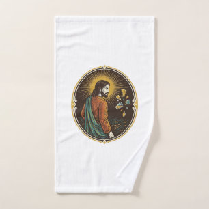 Jesus Broken Glass Dance Floor Party Danger Club H Hand Towel
