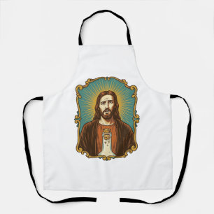 Jesus Broken Wine Cork Stuck Bottle Sommelier Part Apron