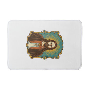 Jesus Broken Wine Cork Stuck Bottle Sommelier Part Bath Mat