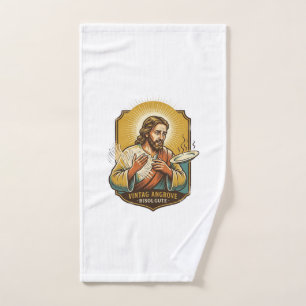 Jesus Burned Finger Taking Plate Out Microwave Kit Hand Towel