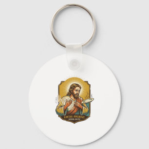 Jesus Burned Finger Taking Plate Out Microwave Kit Keychain