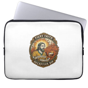 Jesus Burning Mouth Super Spicy Party Dip Humor_1 Laptop Sleeve