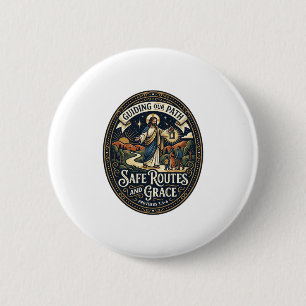 Jesus Bus Driver Transit Worker Shirt Faith Based  2 Inch Round Button