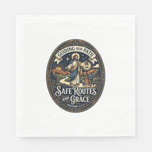 Jesus Bus Driver Transit Worker Shirt Faith Based Napkin