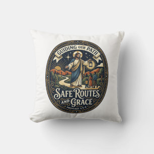 Jesus Bus Driver Transit Worker Shirt Faith Based Throw Pillow
