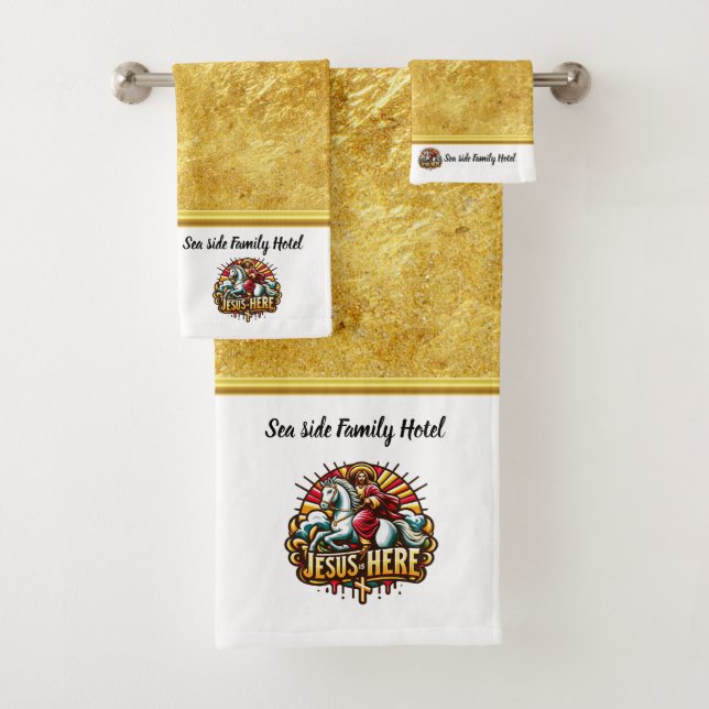 Jesus Calls Us Forward In Faith Bath Towel Set (Insitu)