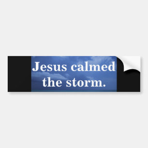 JESUS CALMED THE STORM BUMPER STICKER