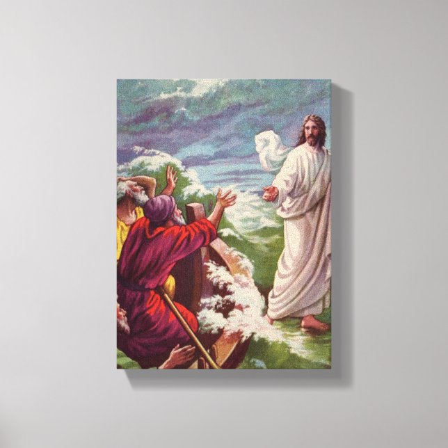 Jesus Calming the Storm Canvas Print (Front)