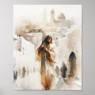 Jesus Calvary, Passion, Digital Print, Christian  Poster