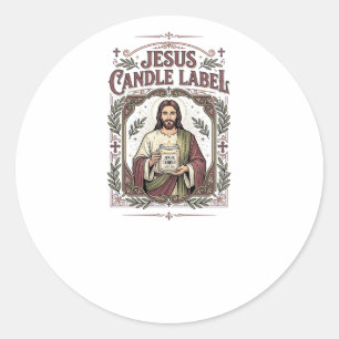 Jesus Candle Label Jesus Candle Christian Faith Vi