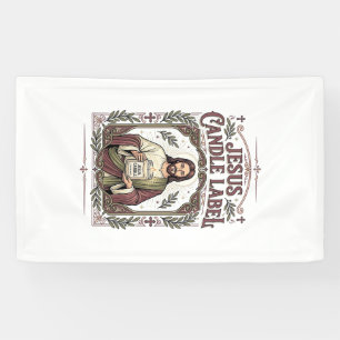 Jesus Candle Label Jesus Candle Christian Faith Vi Banner