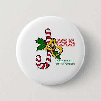 Jesus Candy Cane 2 Inch Round Button