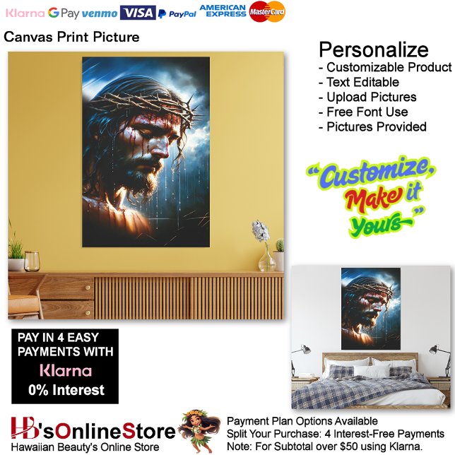 Jesus Canvas Print Picture 16 (Jesus Biblical Christian Divine Canvas Print Picture 16.)