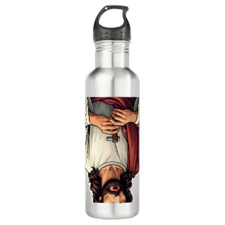 Jesus Carpenter Mark Vintage Engraving Tee 2 710 Ml Water Bottle