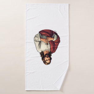 Jesus Carpenter Mark Vintage Engraving Tee 2 Bath Towel