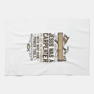Jesus Carpenter Woodworker Apprentice Vintage Shir Kitchen Towel
