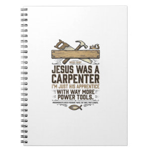 Jesus Carpenter Woodworker Apprentice Vintage Shir Notebook