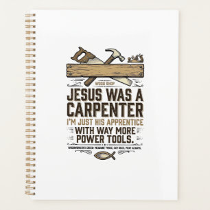 Jesus Carpenter Woodworker Apprentice Vintage Shir Planner