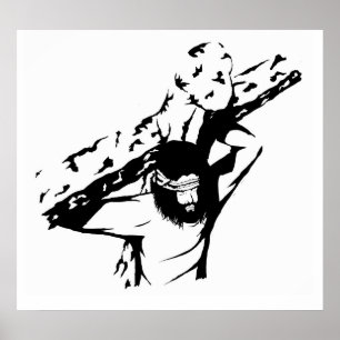 Jesus Carries His Cross Poster