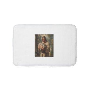 Jesus carry Moo-Deng Jesus Loves Moo Deng Baby Pyg Bath Mat