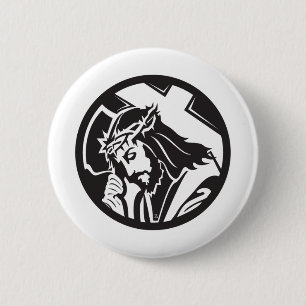Jesus Carrying The Cross 2 Inch Round Button