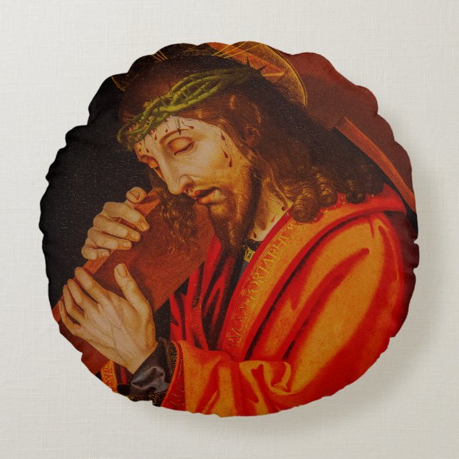 Jesus carrying the cross pillow (Front)