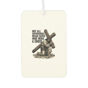 Jesus Carrying the Cross Vintage Christian Air Freshener