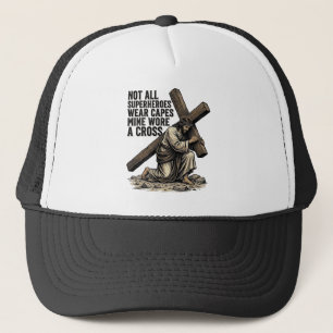 Jesus Carrying the Cross Vintage Christian Trucker Hat