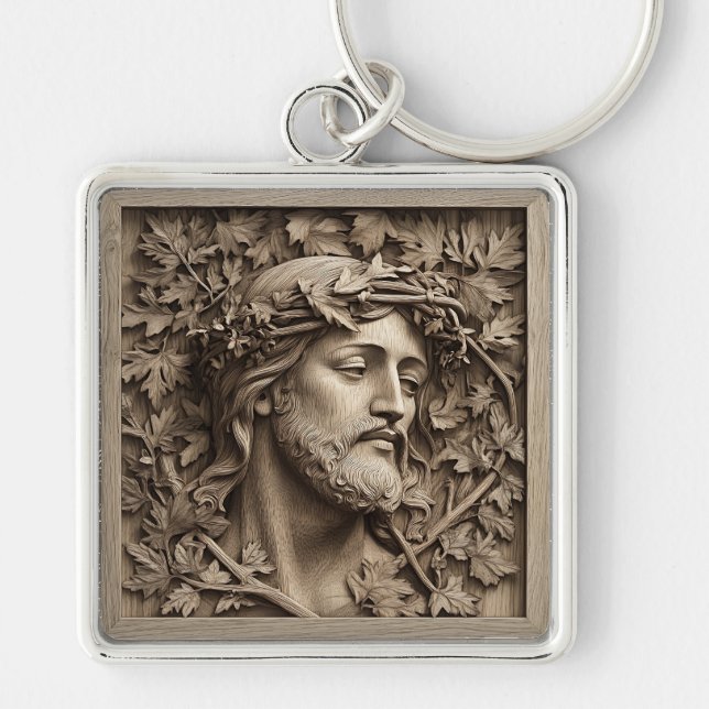 Jesus Carving Keychain (Front)