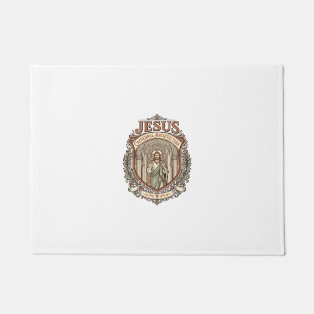 Jesus Cathedral Architecture Jesus Cathedral Archi Doormat (Front)