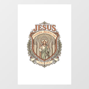 Jesus Cathedral Architecture Jesus Cathedral Archi Window Cling